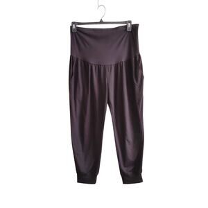Threads 4 Thought Reactive Maternity Black Large Jogger Pants Pockets Soft NWOT